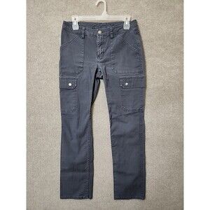 Duluth Cargo Pants Womens 4x31 Gray Canvas Pockets Stretch
